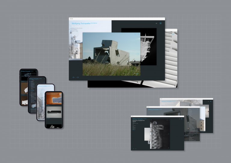 verschiedene Projekte Desktop und Mobile als Collage