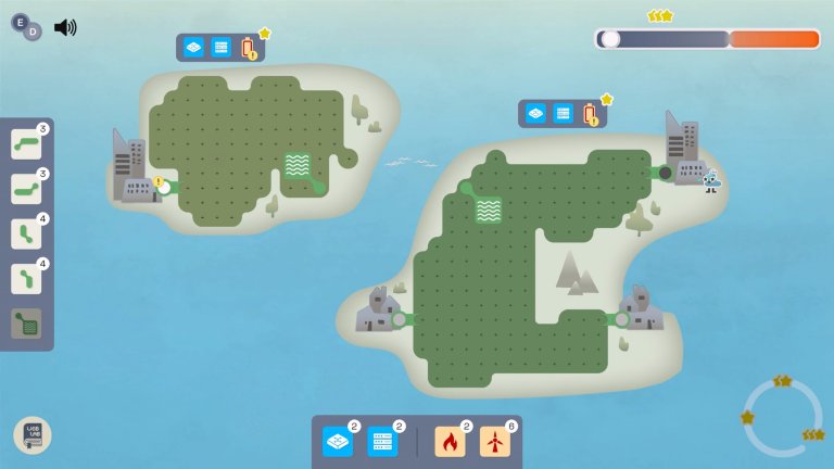 WebLab Spielfeld mit zwei Kontinenten